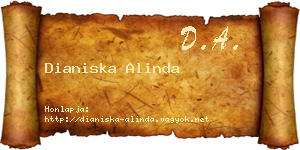 Dianiska Alinda névjegykártya